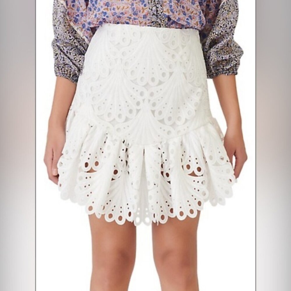 Nwt Maje Julie Guipure Lace Mini Skirt 36 Us 4